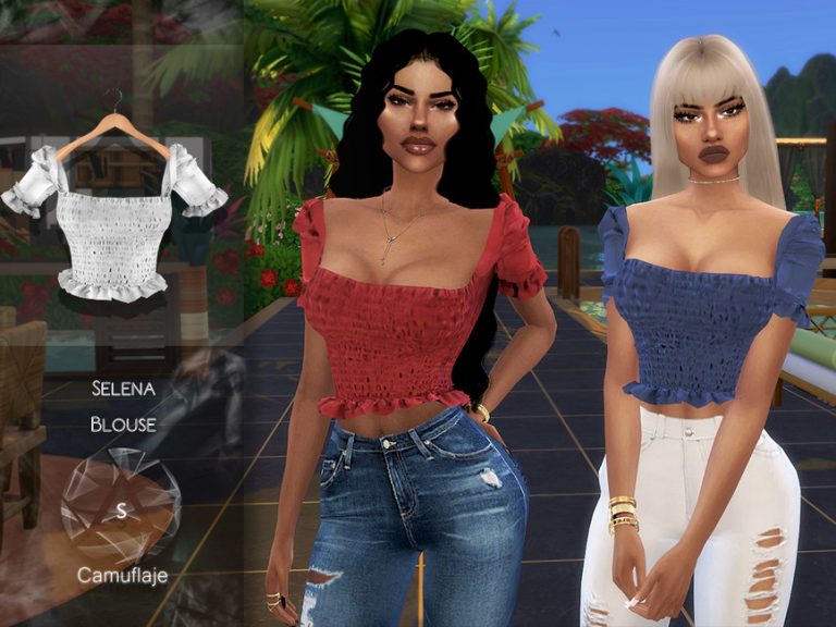 Camuflaje - Selena (Blouse) - The Sims 4 Catalog