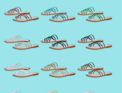 Cane ancient Greek sandals at Charonlee