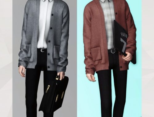Cardigan with Shirt at Gorilla