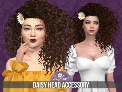 CARLA HAIRSTYLE + DAISY FLOWER ACCESSORY at Sonya Sims