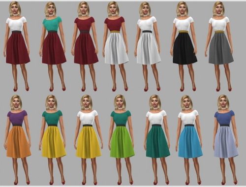 Carlota dress plains by Mathcope at Sims 4 Studio