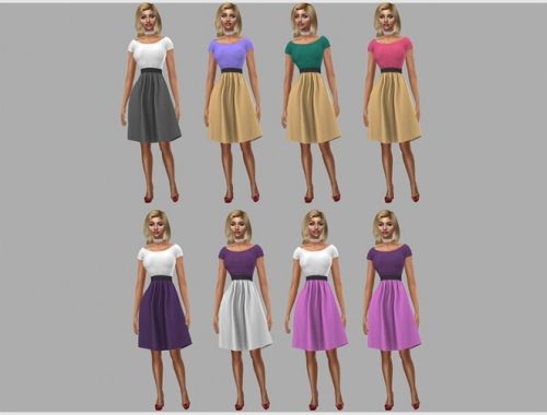 Carlota dress plains by Mathcope at Sims 4 Studio