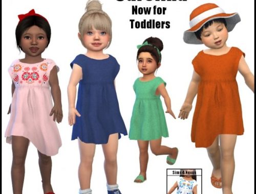 Carolina dress for girls by SamanthaGump at Sims 4 Nexus