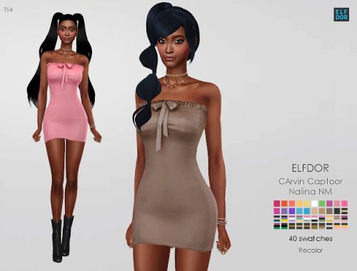 Carvin Captoor Nalina NM dress RC at Elfdor Sims