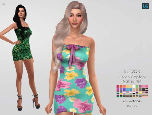 Carvin Captoor Nalina NM dress RC at Elfdor Sims