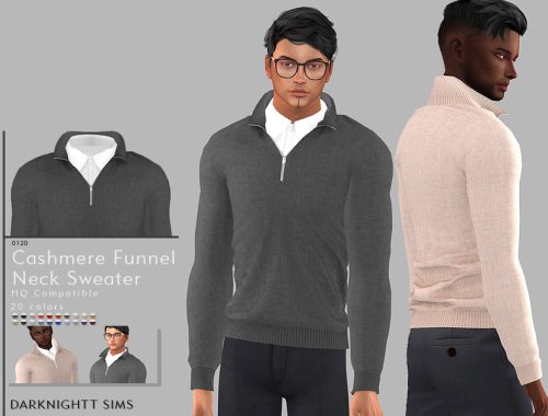 Cashmere Funnel Neck Sweater