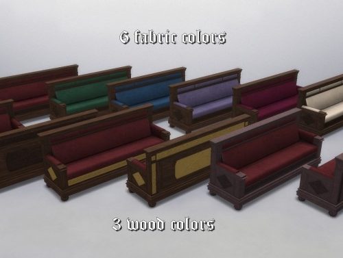 Castle Pew Bench by TheJim07 at Mod The Sims