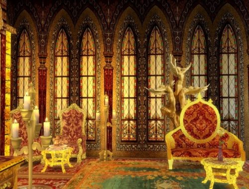 Castle Stained Glass Walls at Anna Quinn Stories