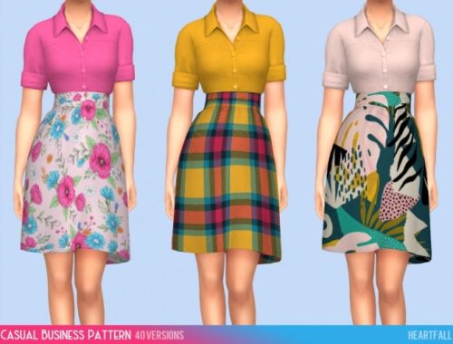 Casual business outfit solid & patterned at Heartfall