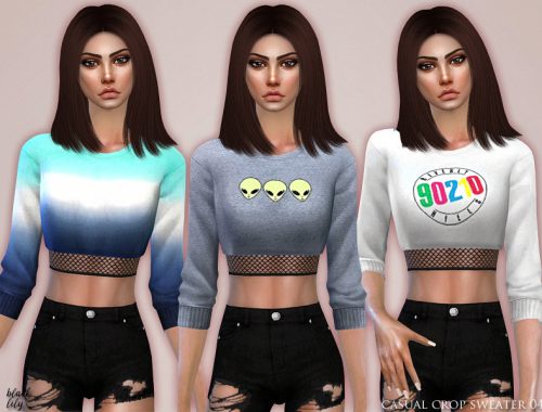 Casual Crop Sweater 04