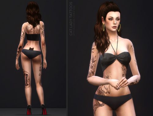 Cat Lady tattoos