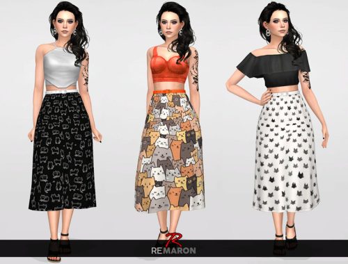 Cat Lover Skirt for Women