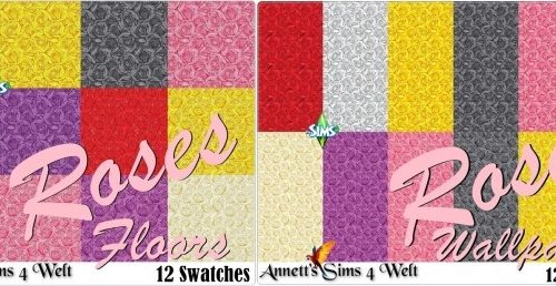 Wallpapers & Floors Roses at Annett’s Sims 4 Welt