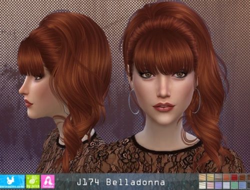 J174 Belladonna hair (P) at Newsea Sims 4