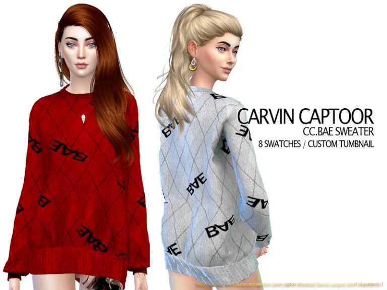 Cc Bae Sweater The Sims 4 Catalog