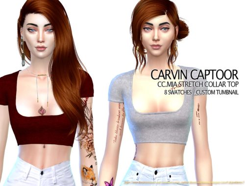 CC.Mia stretch collar top