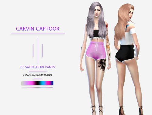 CC.Satin short pants