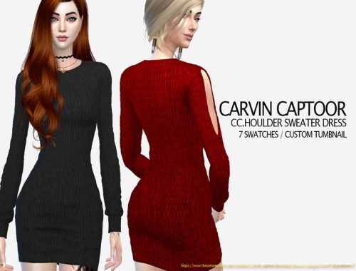 CC.Shoulder Sweater Dress