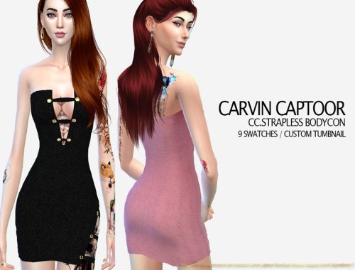 CC.Strapless bodycon
