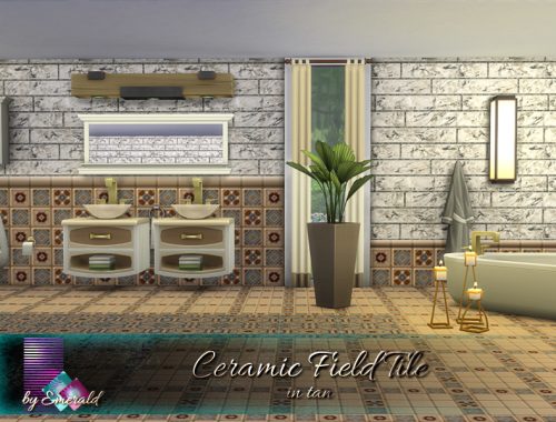 Ceramic Field Tile in tan