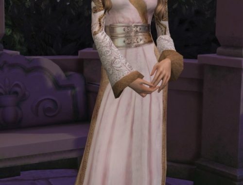 Cersei Lannister Pink Swirl Dress by HIM666 at Mod The Sims