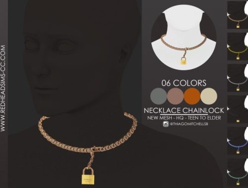 CHAIN necklaces & wristlet by Thiago Mitchell at REDHEADSIMS