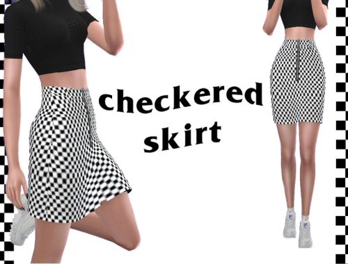Checkered Skirt