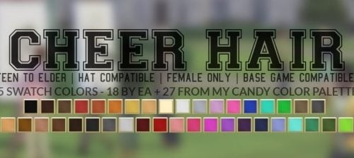 CHEER HAIR & Bow at Candy Sims 4