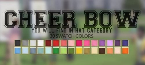 CHEER HAIR & Bow at Candy Sims 4