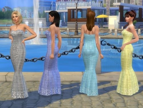 Chic evening dress by hippy70 at Mod The Sims