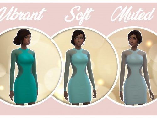 Chiffon Party Dress by Lierie at Mod The Sims