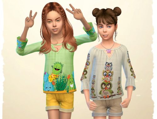 Child eco top by Chalipo at All 4 Sims