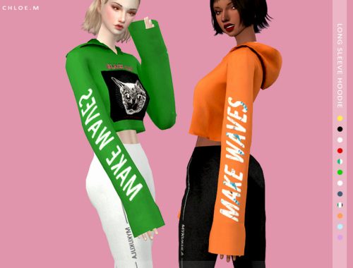 ChloeM-Long Sleeve Hoodie