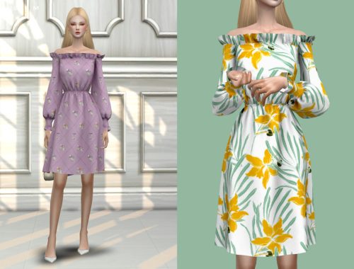 ChloeM-Off-the-Shoulder Dress