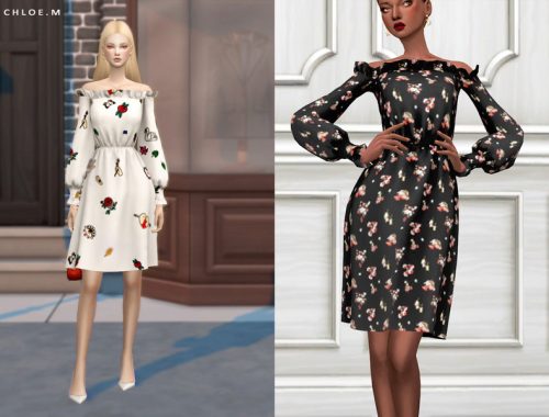 ChloeM-Off-the-Shoulder Dress