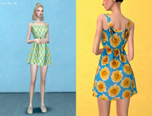 ChloeM-Slip Dress with Bowknot