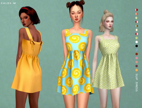 ChloeM-Slip Dress with Bowknot