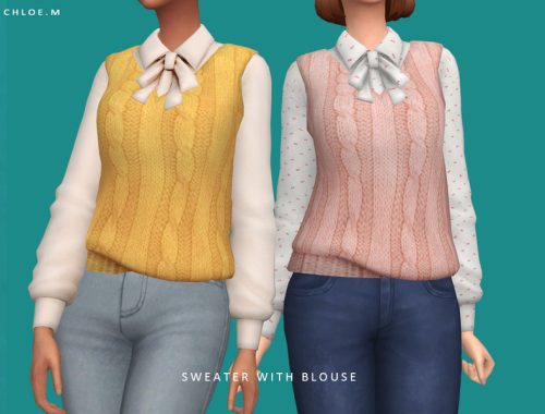 ChloeM-Sweater with Blouse
