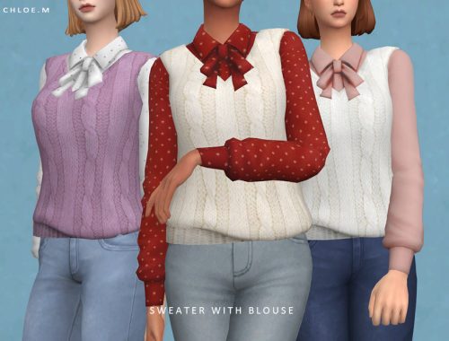 ChloeM-Sweater with Blouse