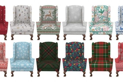Christmas Fireside Chairs at SimPlistic