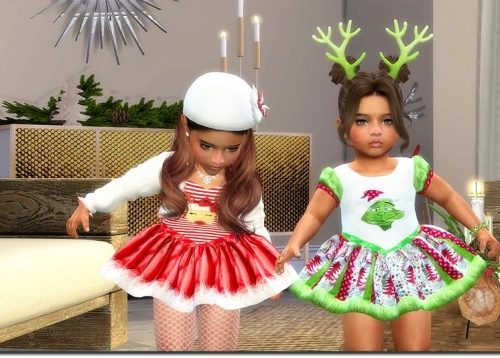Christmas Set for Toddler Girls TS4 at Sims4-Boutique