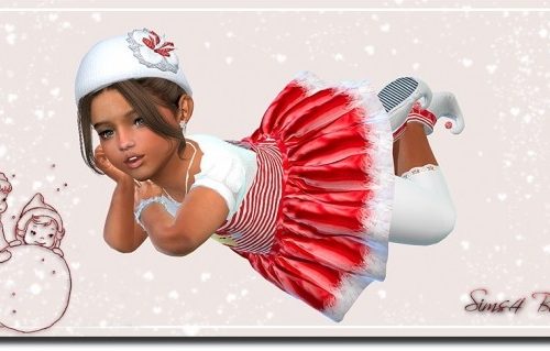 Christmas Set for Toddler Girls TS4 at Sims4-Boutique