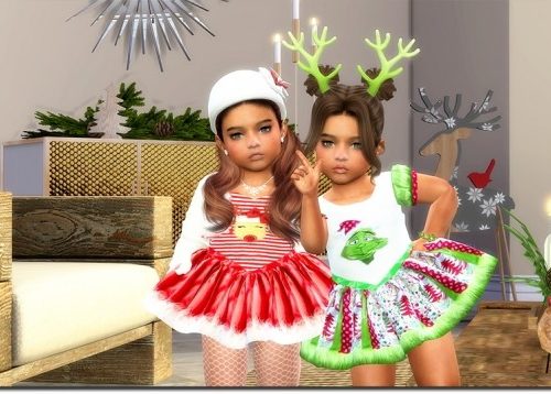 Christmas Set for Toddler Girls TS4 at Sims4-Boutique