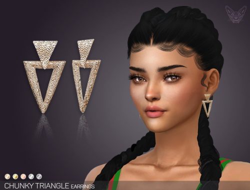 Chunky Triangle Earrings