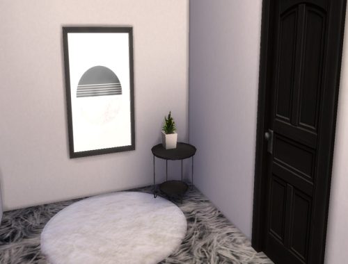 Circle Fluffy White Rug