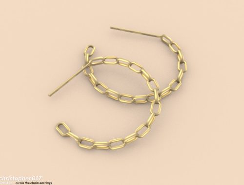 Circle The Chain Earrings / Christopher067