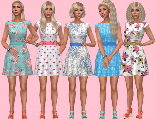 City Living Dress Recolors at Annett’s Sims 4 Welt
