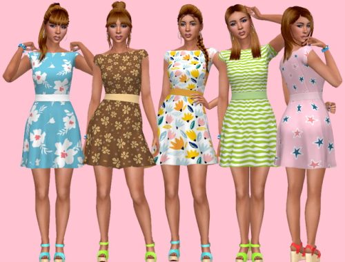 City Living Dress Recolors at Annett’s Sims 4 Welt