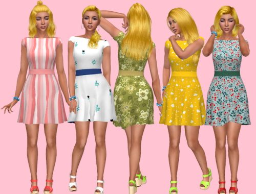 City Living Dress Recolors at Annett’s Sims 4 Welt