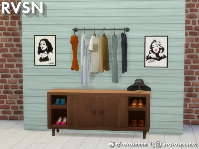 sims 4 how to place hanging clothes